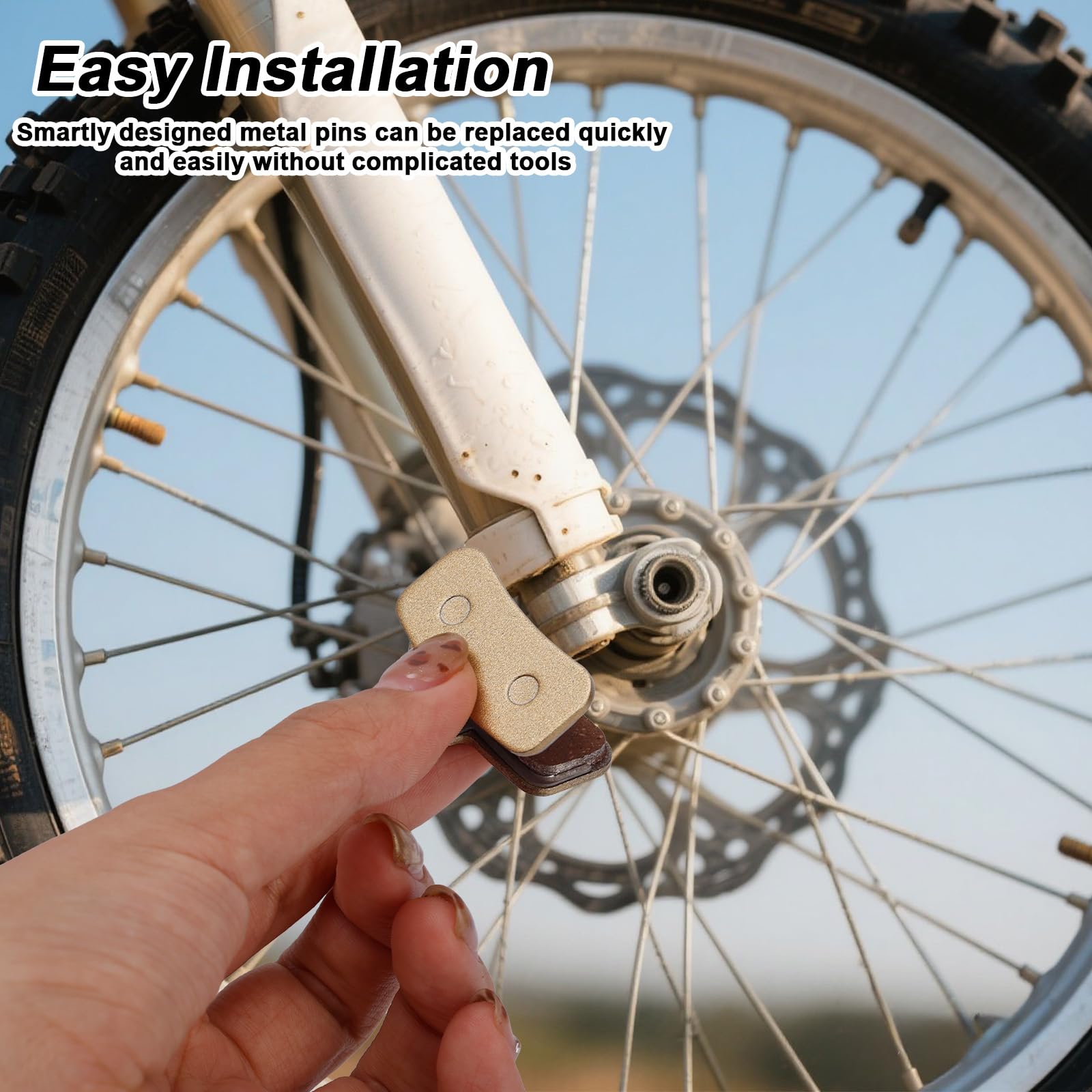 2pz Pastiglie Freno Anteriori e Posteriori, Metallo Pastiglie Freno a Disco Ricambio per Surron Light Bee X/S Segway X160 X260 Talaria Sting R MX3 MX4 Ricambi Moto Cross Elettriche Accessori
