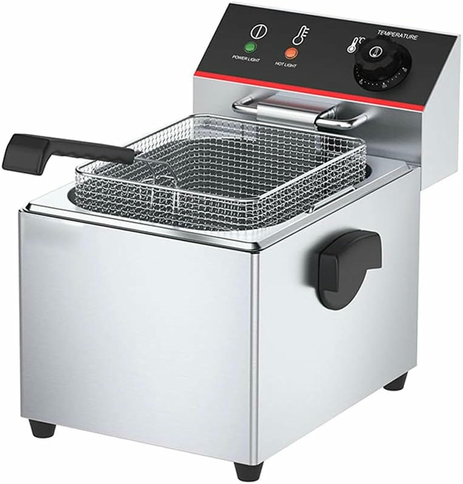 Friteuse électrique professionnelle à panier avec thermostat