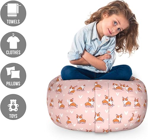 Miniatura 24 de Ambesonne Silla de almacenamiento de juguetes de galaxia, arte espacial de la galaxia, planetas del sistema solar, planetas, mercurio, urano,