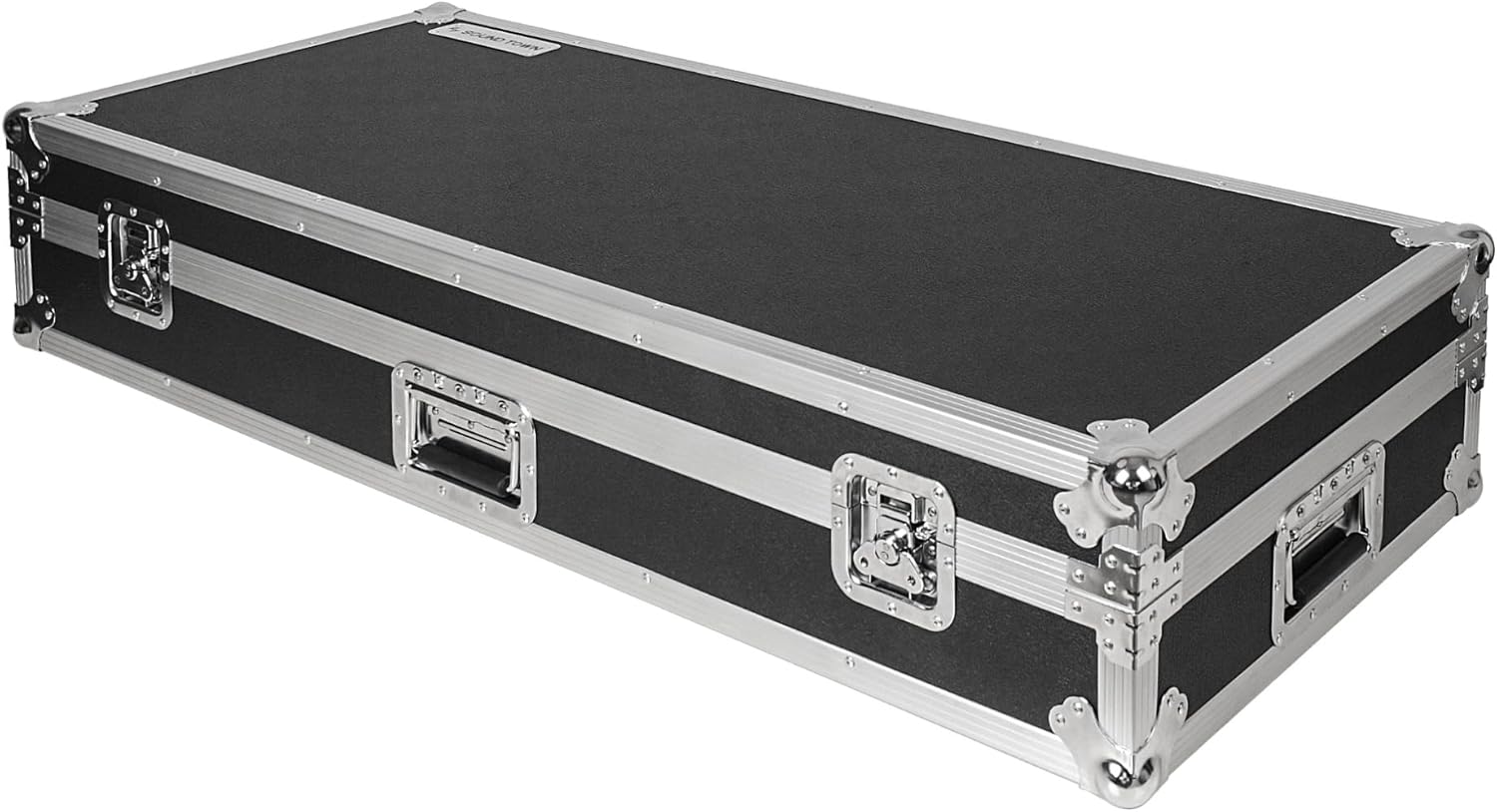 Sound Town Plywood 61-Note Keyboard ATA Flight Case, with Recessed Wheels, Handles and Latches, High-density Foam Interior (STRC-KB61W)