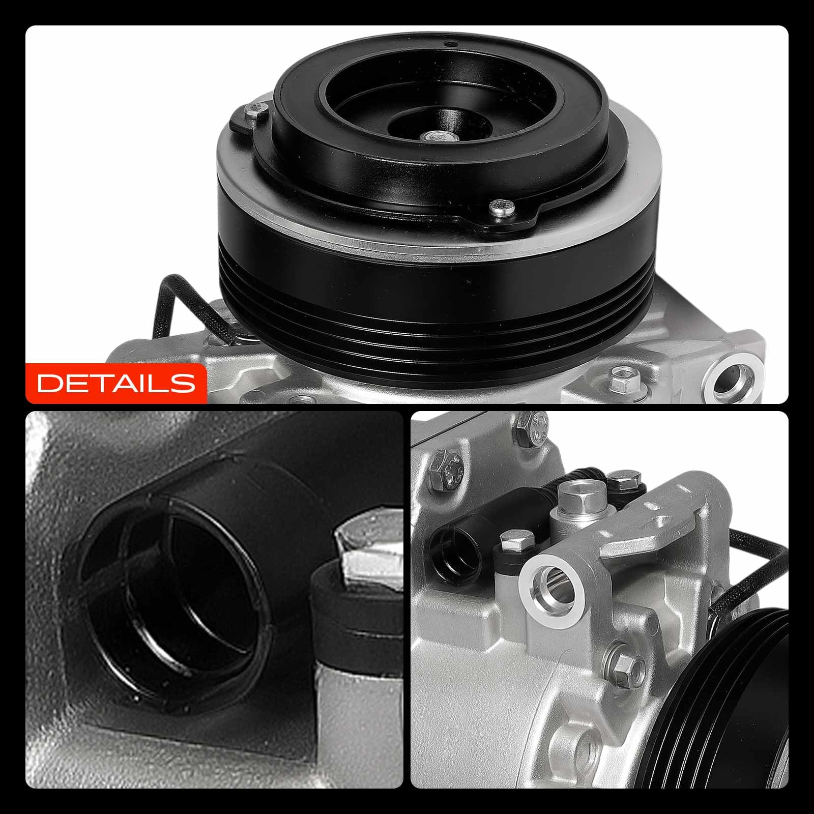 Frankberg Compresor de aire acondicionado, a gasolina, 98442 | con embrague; Compatible con: X5 E53