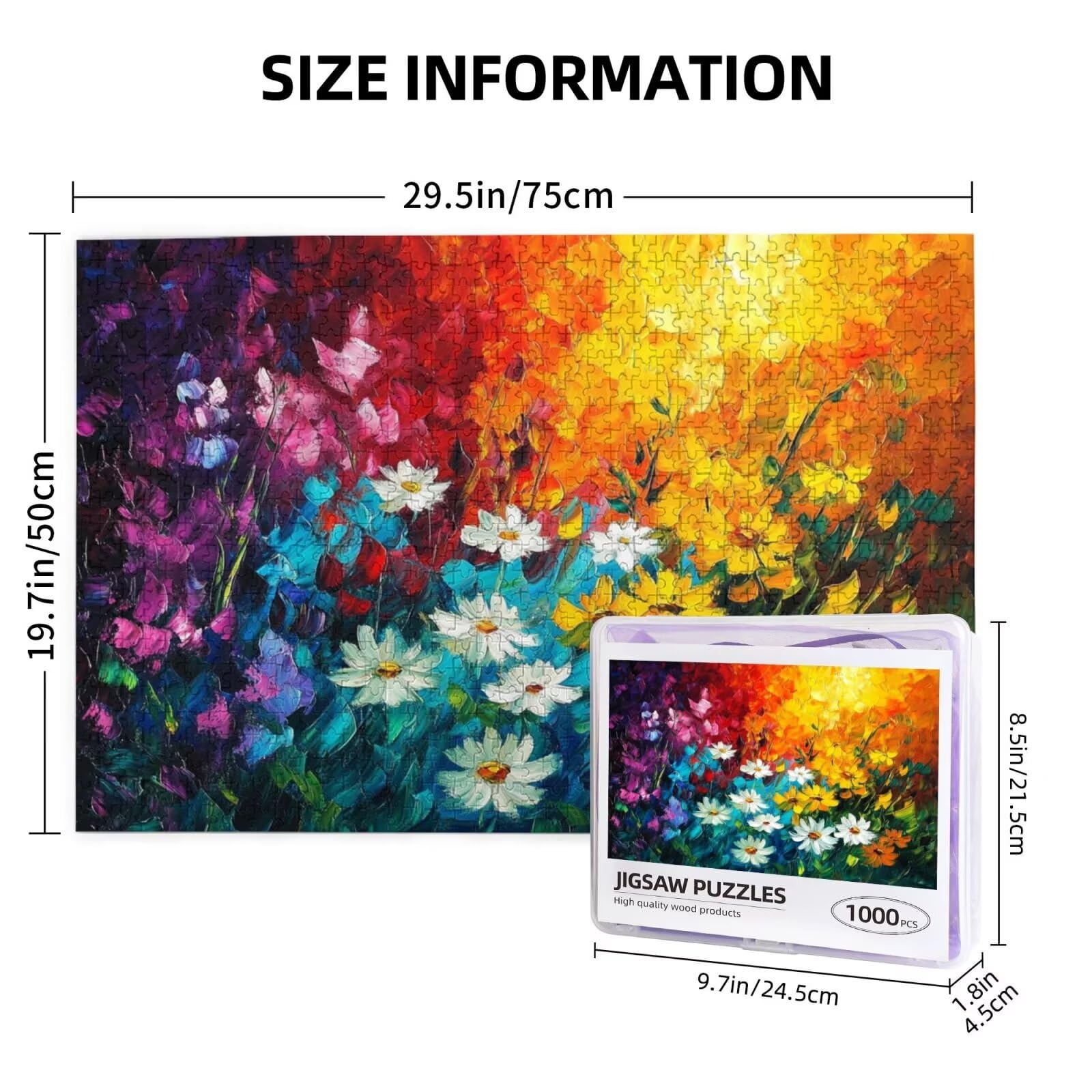 Puzzle retro, 6000 elementów, puzzle kwiatowe dla dorosłych, z pudełkiem na prezent, "zrób to sam", duże drewniane puzzle dla dorosłych, gra zręcznościowa dla całej rodziny, prezenty dla kobiet, 105 x