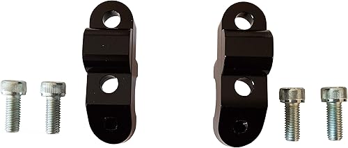 Miniatura 2 de Bay4Global 32S  Handlebar Risers for Yamaha XT660R Motorcycle - 28mm up, 18mm BarBack - Black