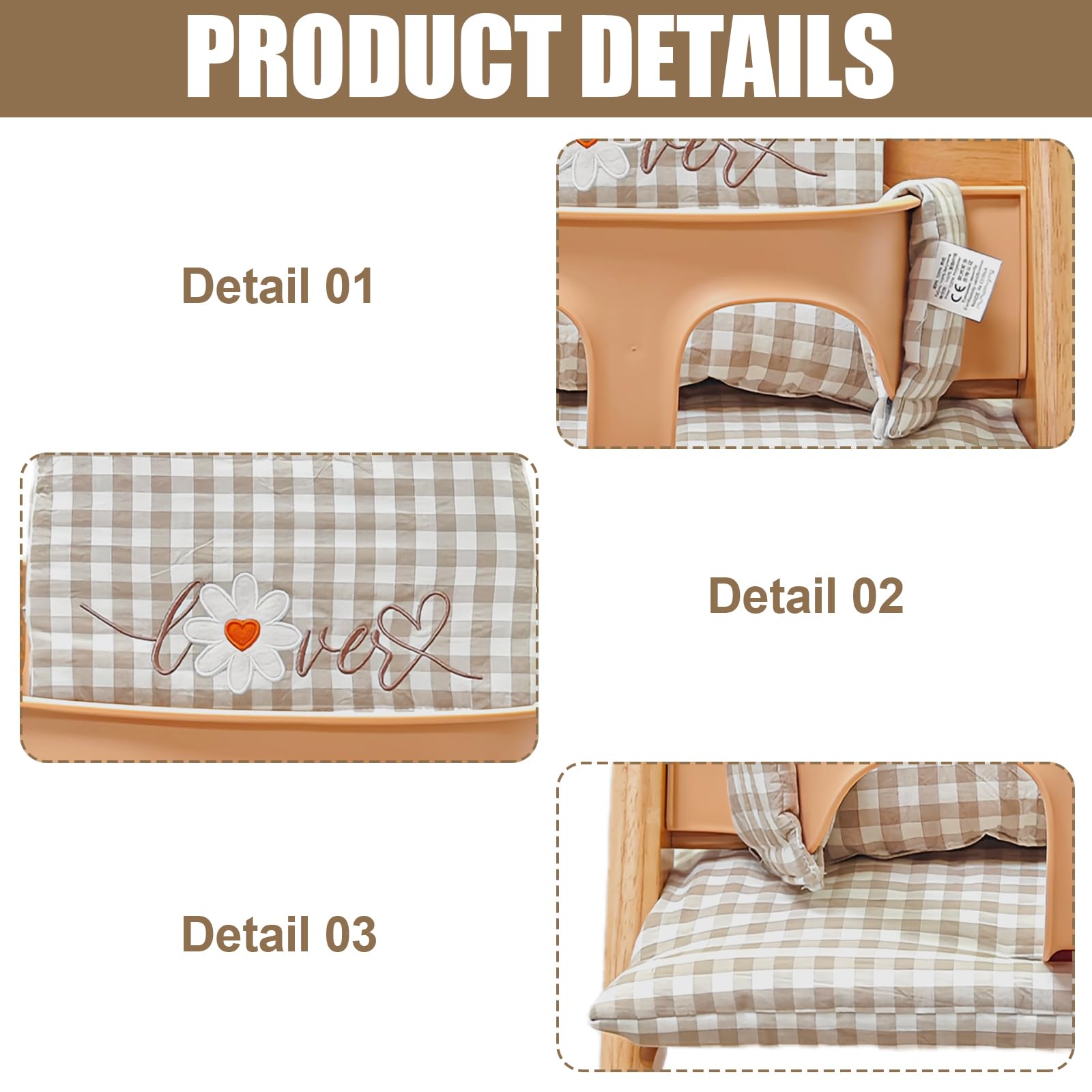 Cuscino per seggiolone Stokke Tripp Trapp: WIYETY, morbido e confortevole, facile pulizia, set di cuscini per seggiolone, adatto per Stokke Tripp Trapp