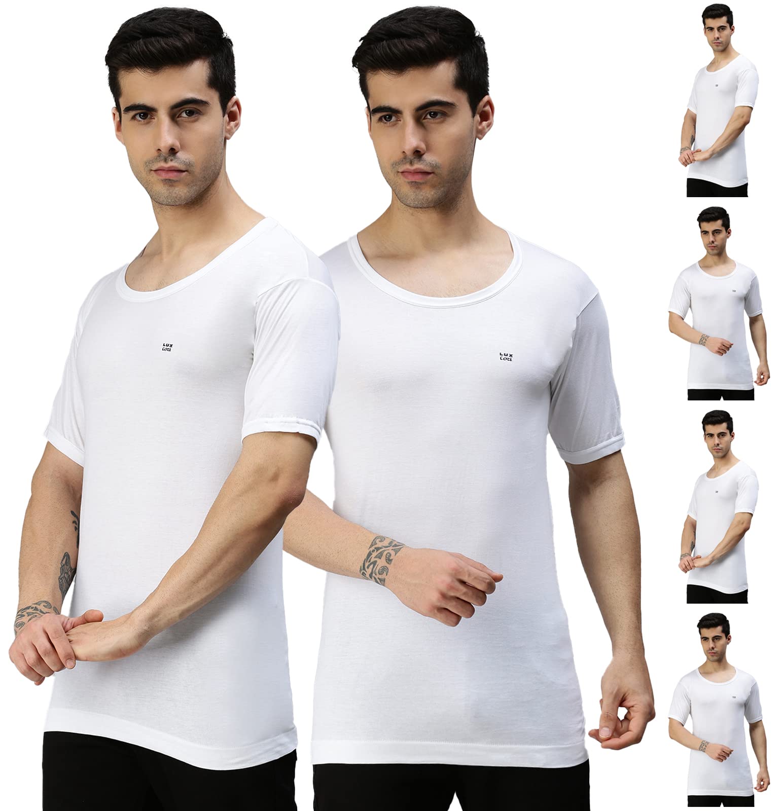 Men's Cotton Modern Fit Vest (Pack of 6)
