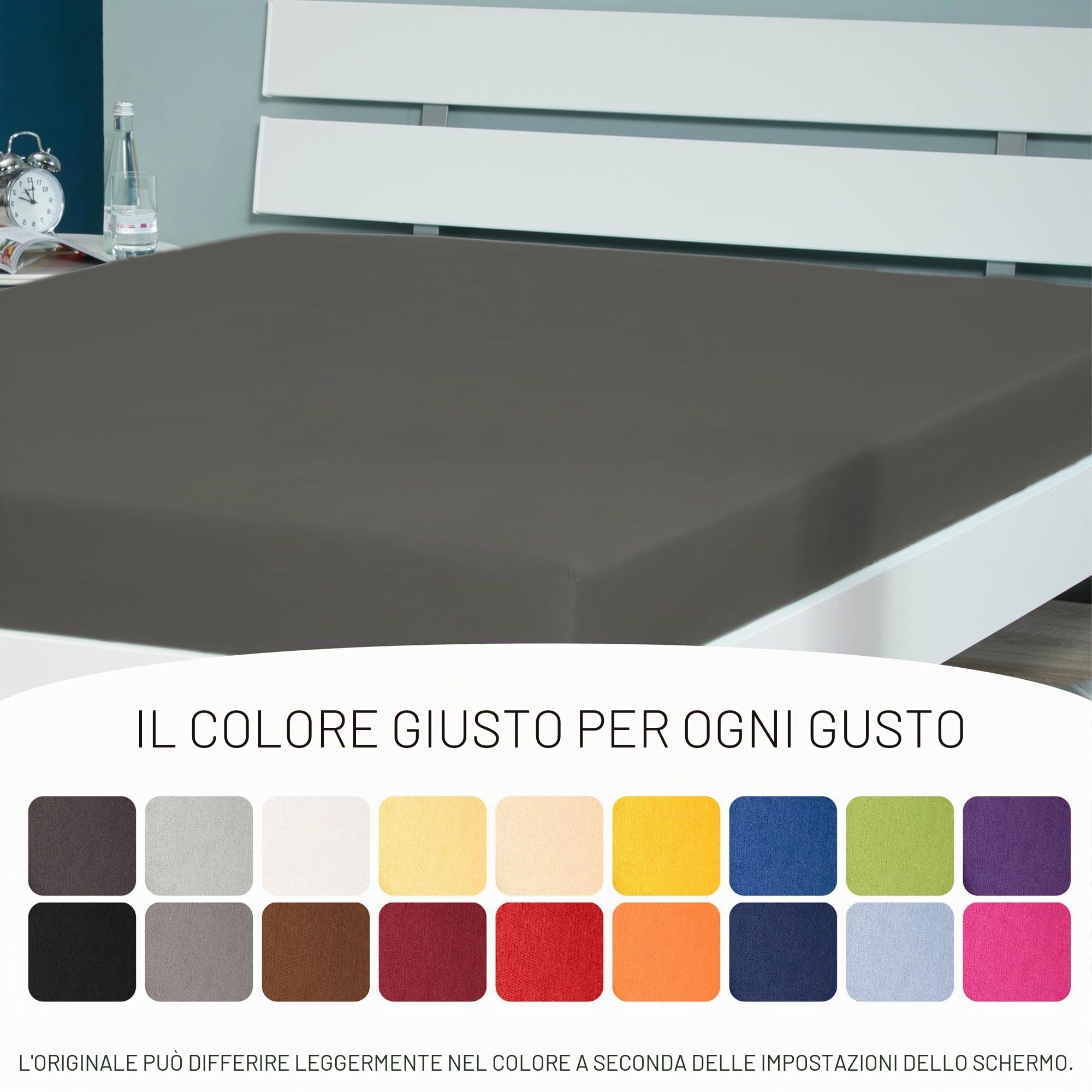 CelinaTex Lucina lenzuolo elasticizzato cotone 200x200-200x220 cm blu royal