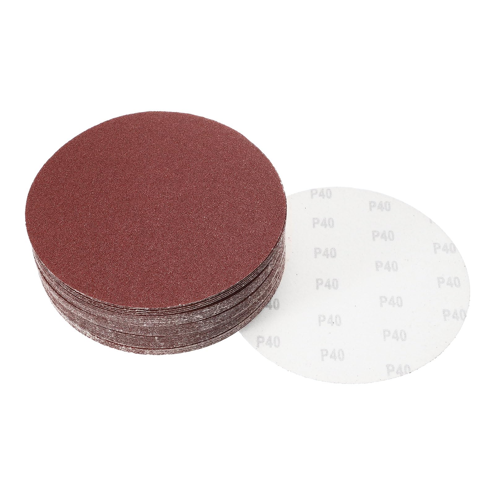 QUARKZMAN Dischi Di Levigatura A Strappo 8" Grana 40 Carta Vetrata All'ossido Di Alluminio Per Levigatrice Orbitale Legno Metallico Lucidatura A Secco 45 Pezzi