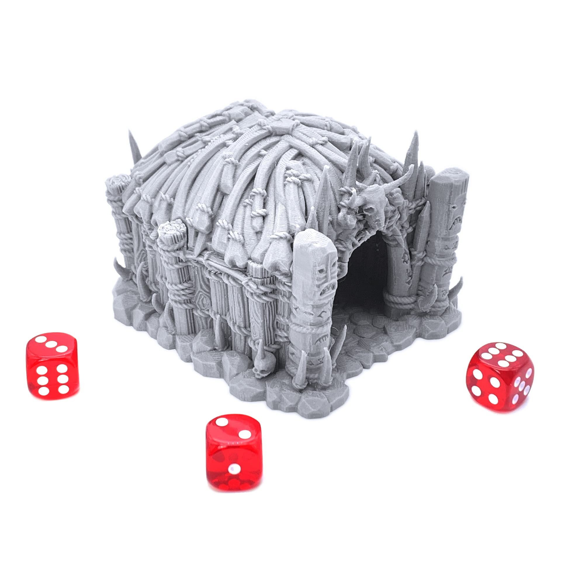 EnderToys Shaman's Hut by Printable Scenery, 3D Printed Tabletop RPG Scenery and Wargame Terrain 28mm Miniatures
