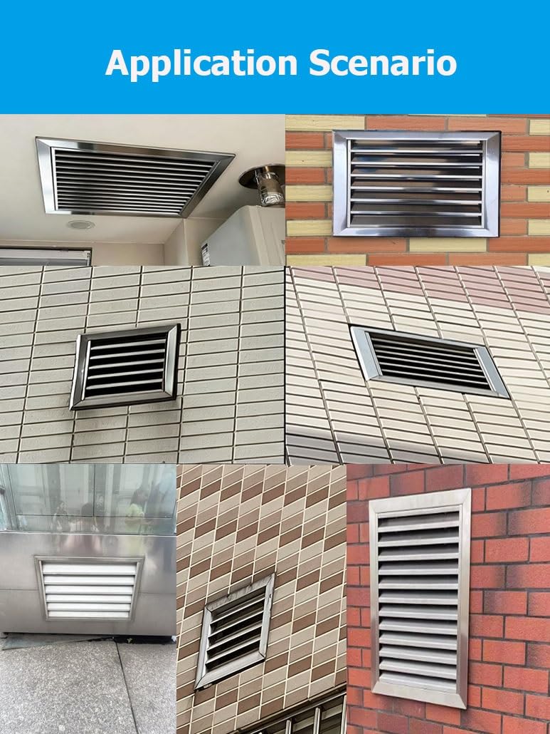 Tapa de ventilación, Tapa de ventilación de Acero Inoxidable con Rejilla - Panel de Rejilla de Montaje Empotrado con Interruptor de botón pulsador para un fácil Acceso al ático - Ideal para