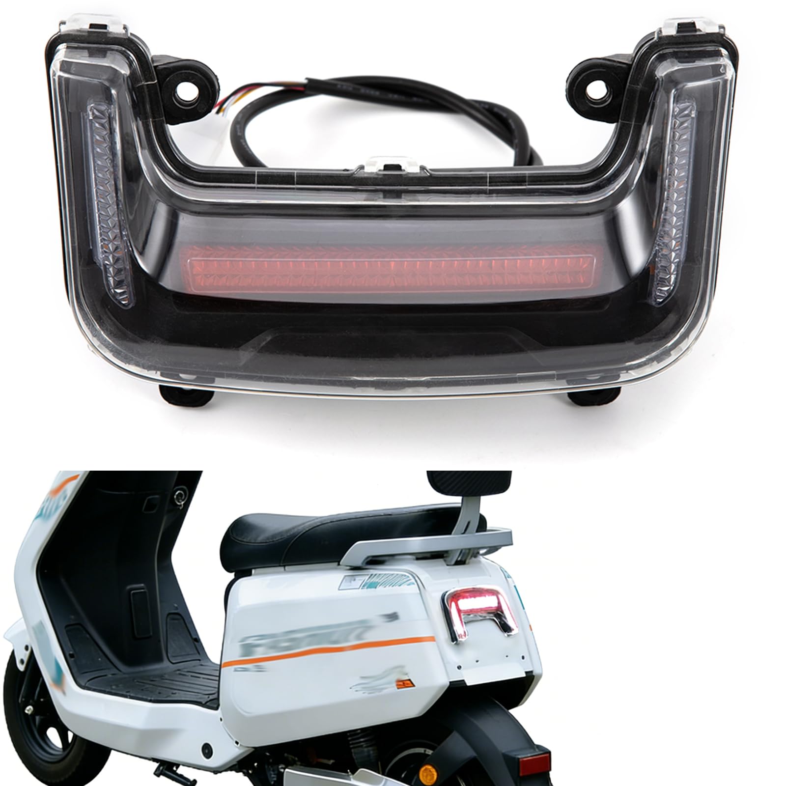 Luz trasera de moto con indicador LED de freno de alta intensidad para cruiser 8