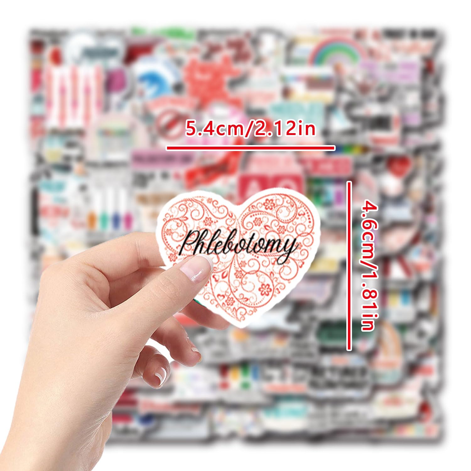 Phlebotomy Stickers Decals, Phlebotomist Vinyl Stickers Decals for Laptop Water Bottle Bumper Luggage Computer Skateboard. Gift for Kids Girls Teens