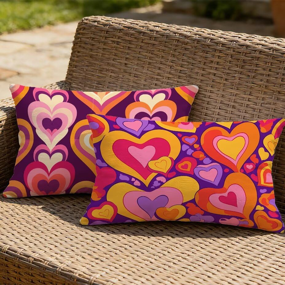 Housse de coussin de jardin aspect lin 50x70 de qualité supérieure pour extérieur - 2