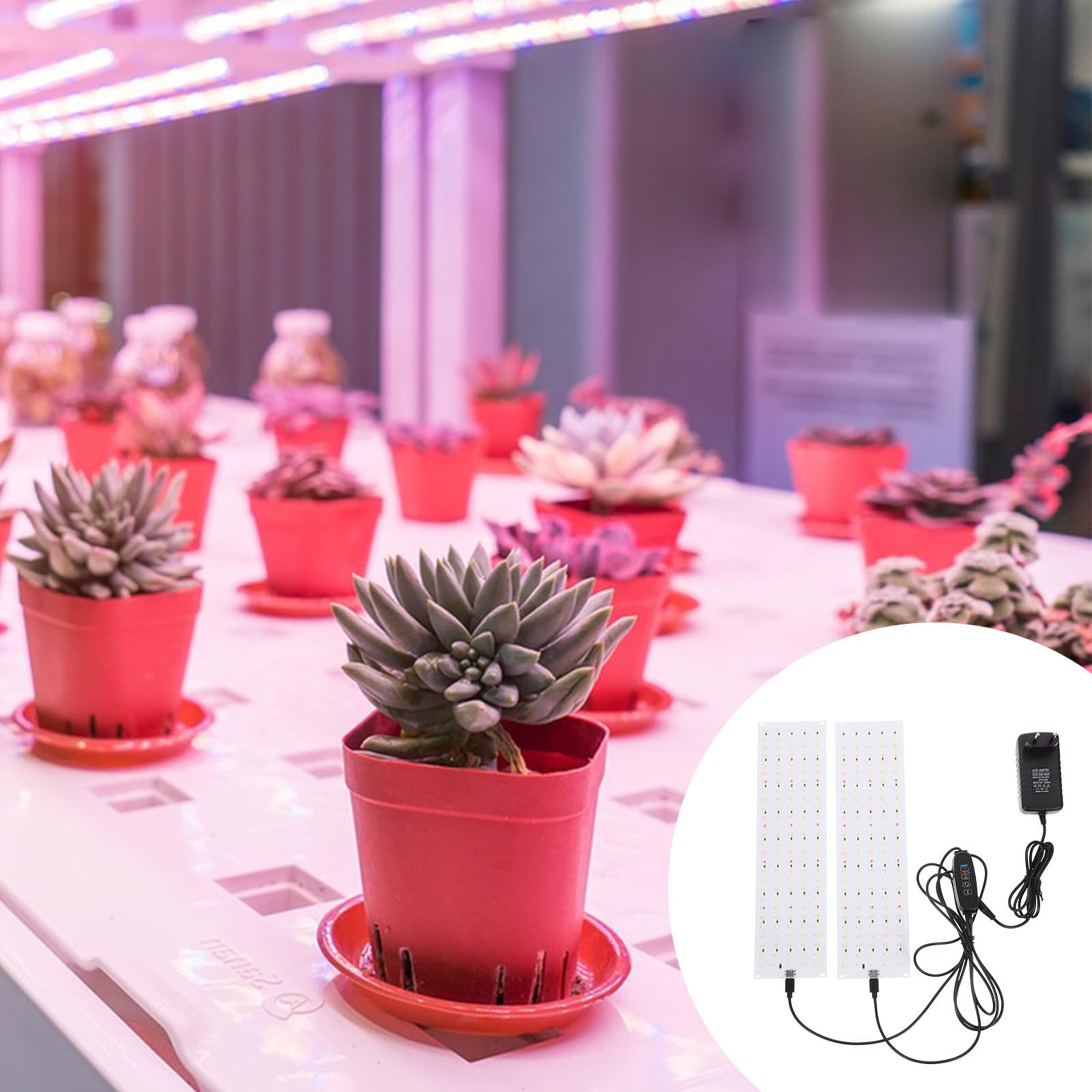 Alasum LED Pflanzenlampe mit Ständer, 270 LEDs, Aluminiumlegierung, 20w