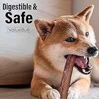 Vista 6 de ValueBull Bully Sticks para perros pequeños, extrafinos de 6 pulgadas, 50 unidades, golosinas naturales para perros, 100% carne de res, un solo