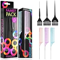 Vista 1 de Framar Family - Juego de pinceles para color de cabello - FRAMAR Dreamweaver Highlight Comb Set