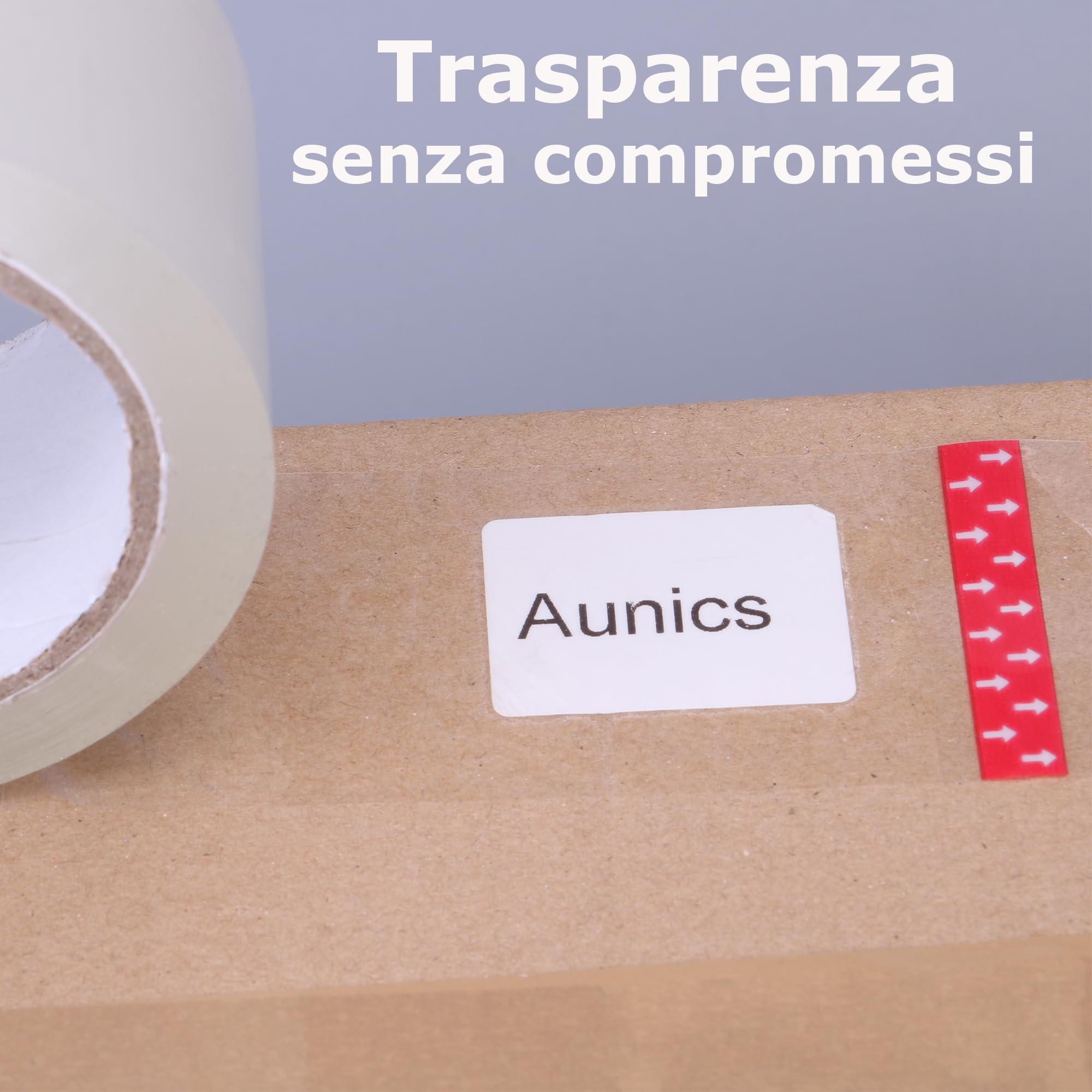 Nastro Adesivo Da Imballo Trasparente - 6 Rotoli 50mm X 132m - Ultra Resistente E Ecologico - Foto 8