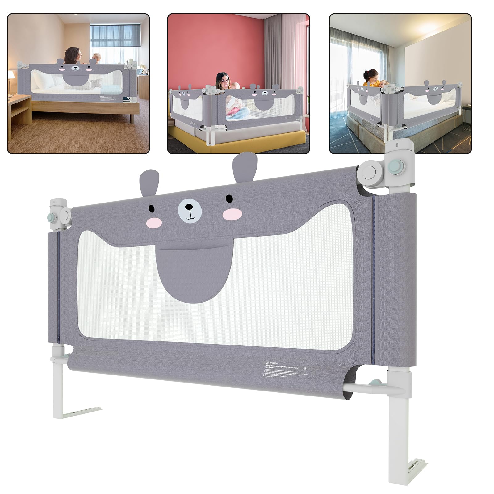 Sponda Letto Anziani Froadp 180cm Barriera Per Letto Bambini, Pieghevole Sponda Sponda Letto Matrimoniale
