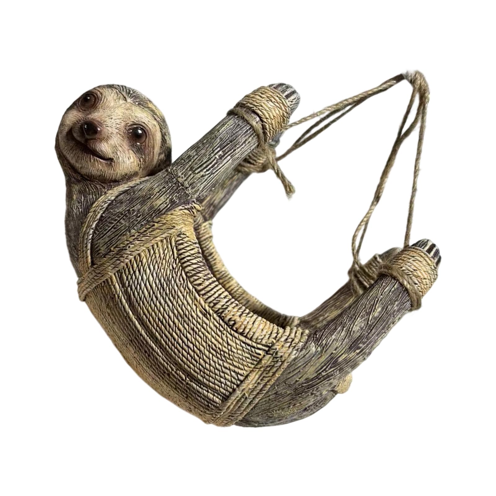 Btgghytr Handcrafted Resin Sloths Hanging Bird Feeder for Yard Porch Garden Decoration and Bird Watching Wildlife Enthusiasts Yard Sparrow Feeder