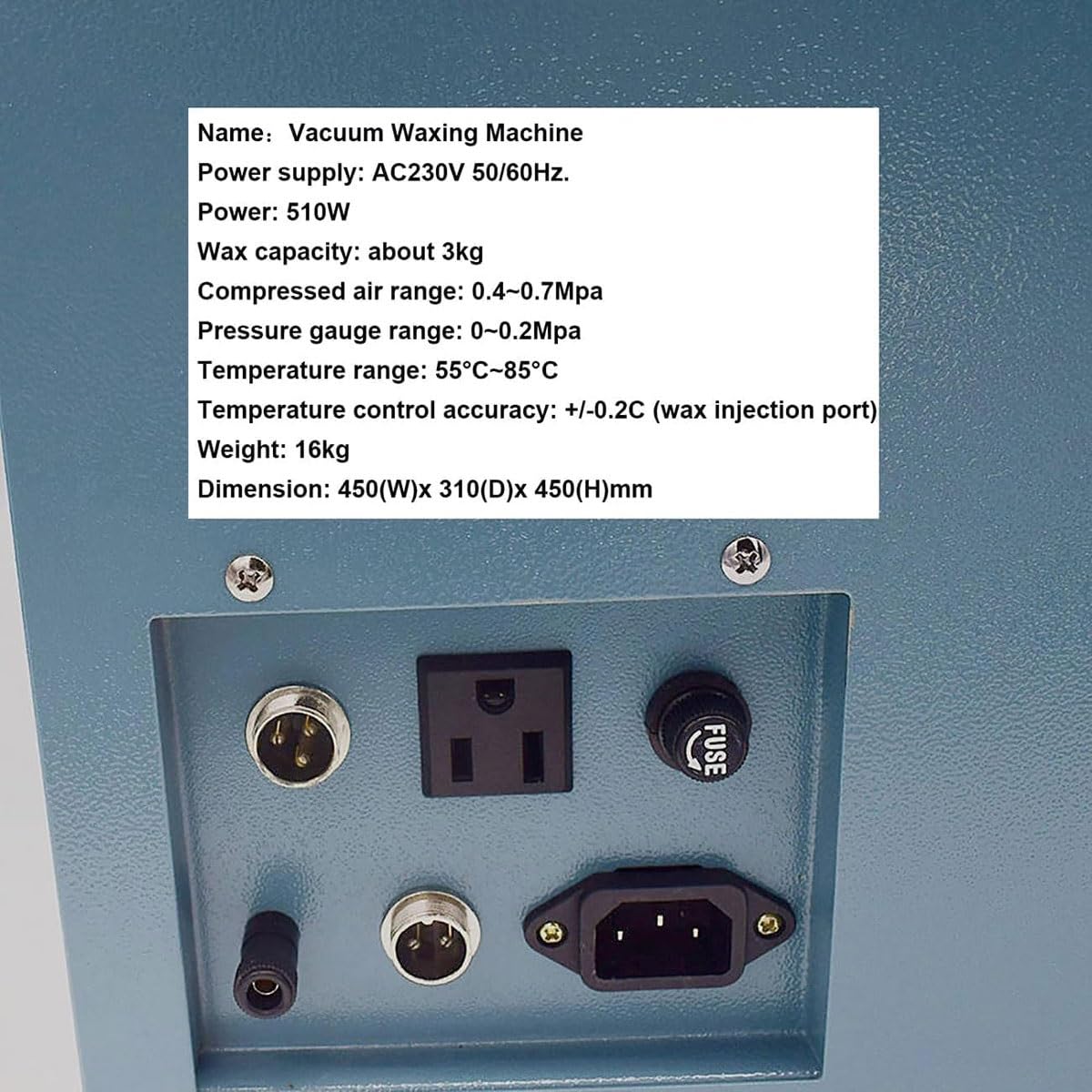 Machine à injecter de cire pour bijoux, moulage de cire avec manomètre, réglable de 55 à 85 ℃, grande capacité de 3 kg, idéale pour la fabrication de perles et de bijoux