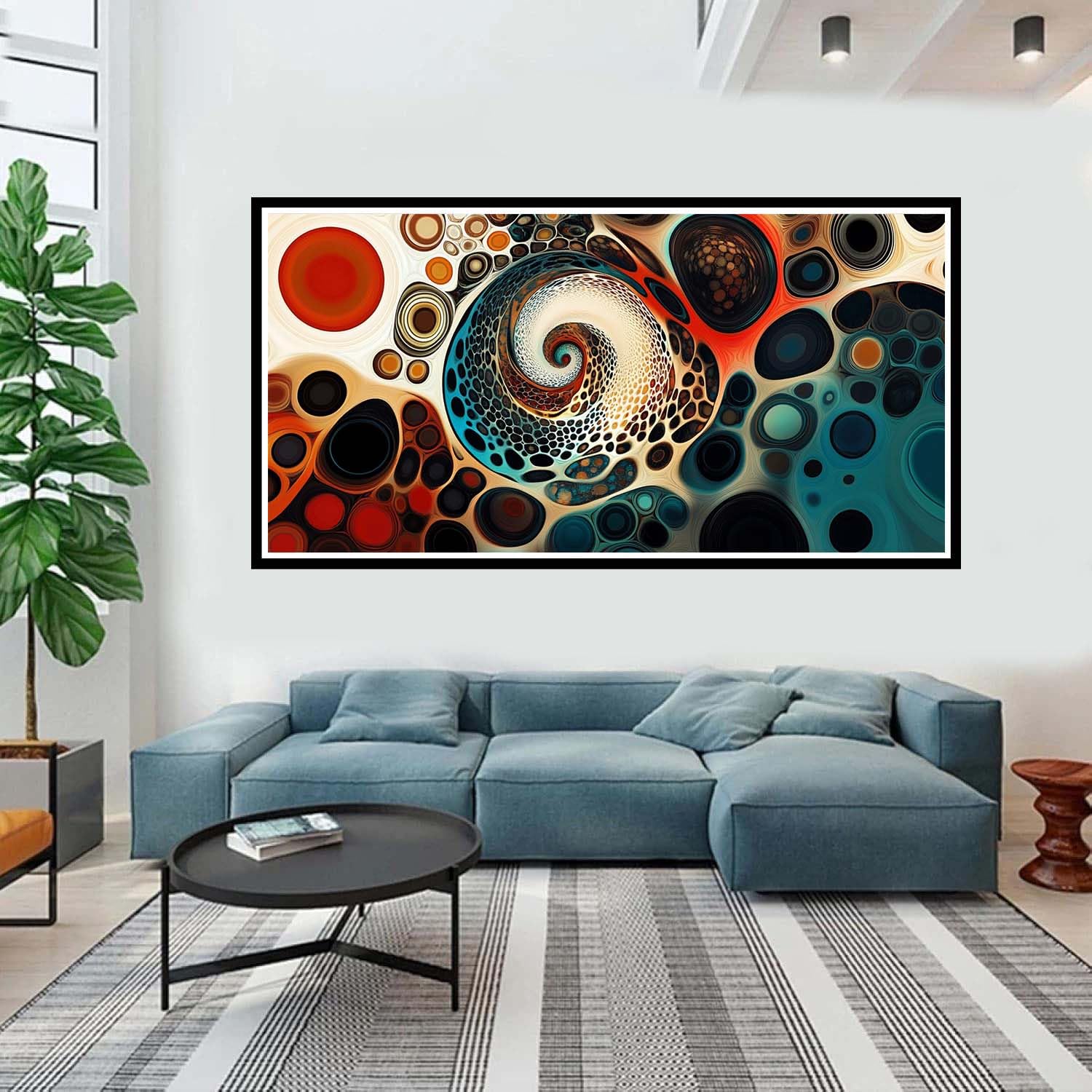 Malen Nach Zahlen Erwachsene,Malen Nach Zahlen Abstrakt Paint by Numbers Farbe DIY Erwachsene Bastelset mit Pinseln Acrylfarben Handgemalt Ölgemälde Leinwand für Home Decor,50x100cm (Mit Rahmen) E-501
