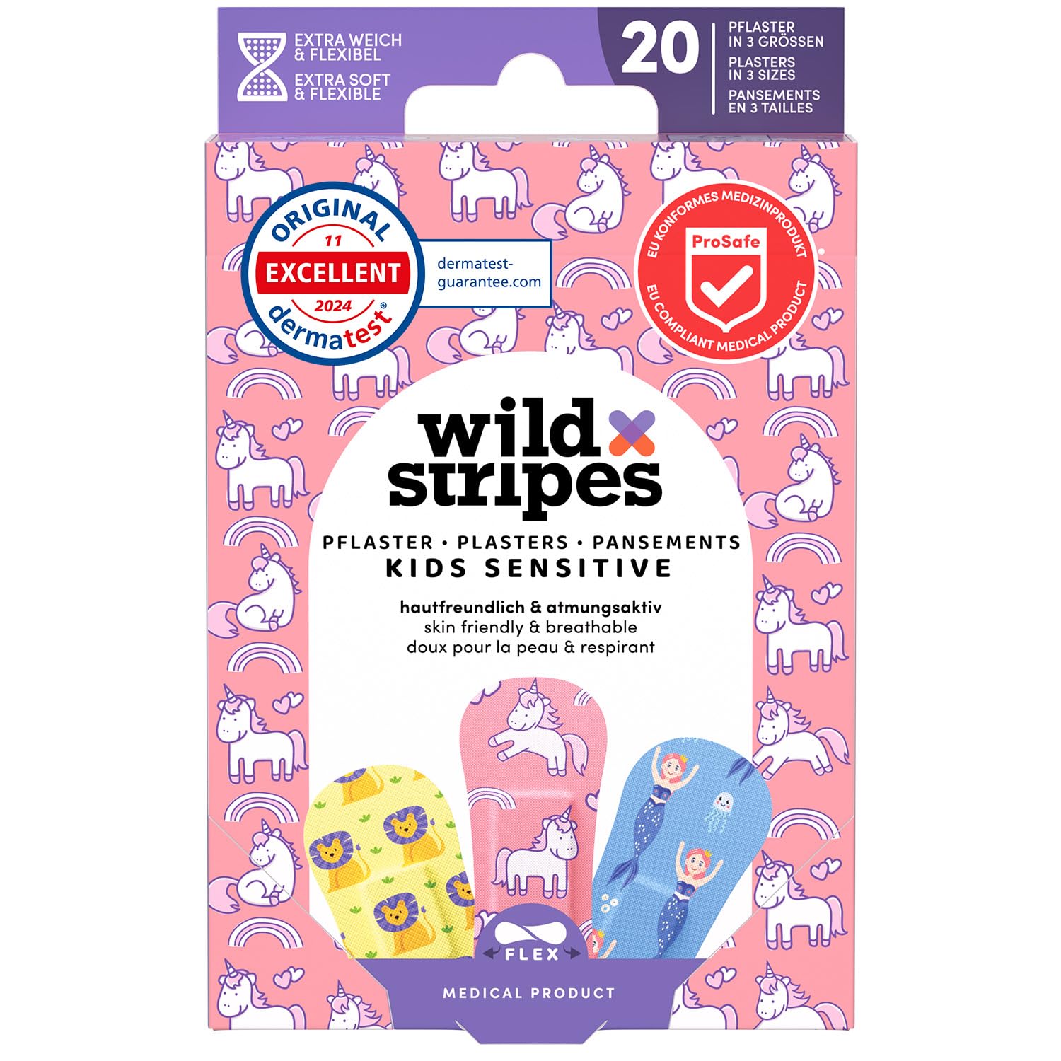 Wild Stripes Kinderpflaster Set - Hautfreundlich…