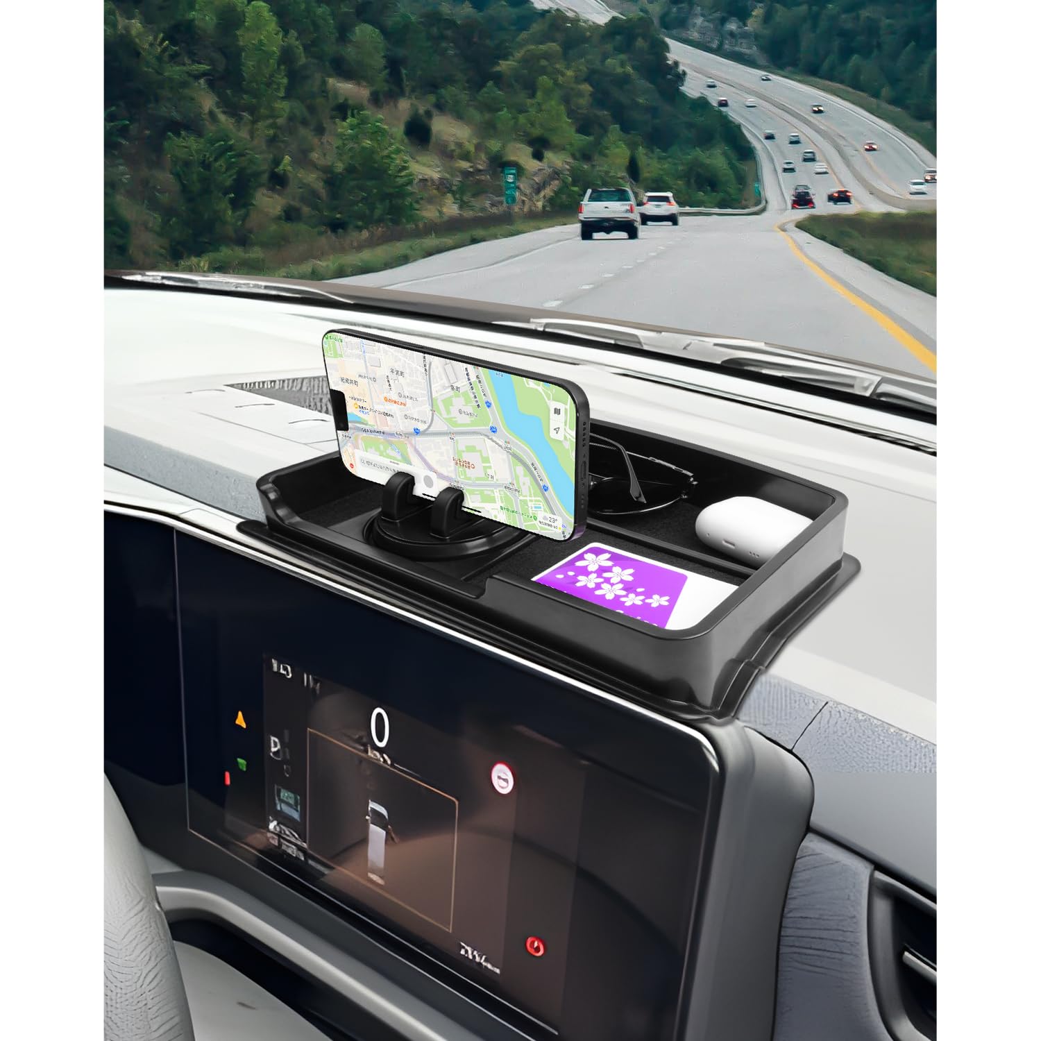 Amazon | LUWU 日産 サクラ 専用 スマホホルダー・メーター収納トレイ