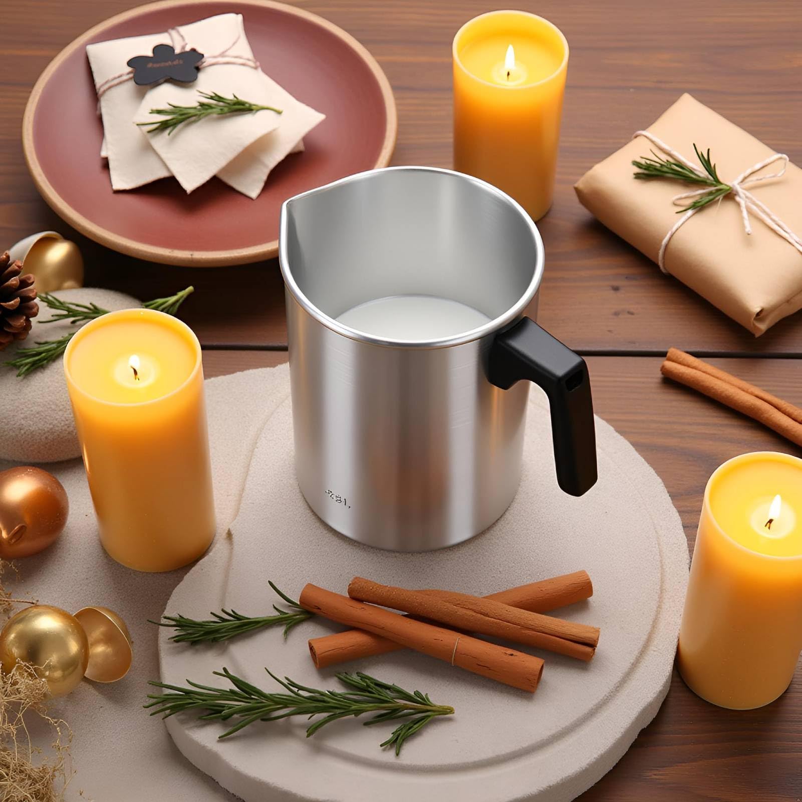 Pot de pichet de coulée de cire de bougie: melting-pot de cire avec bec sans goutte et poignée sans brûlure - Canada Pot de pichet de coulée de cire de bougie: melting-pot de cire avec bec sans goutte et poignée sans brûlure - Canada