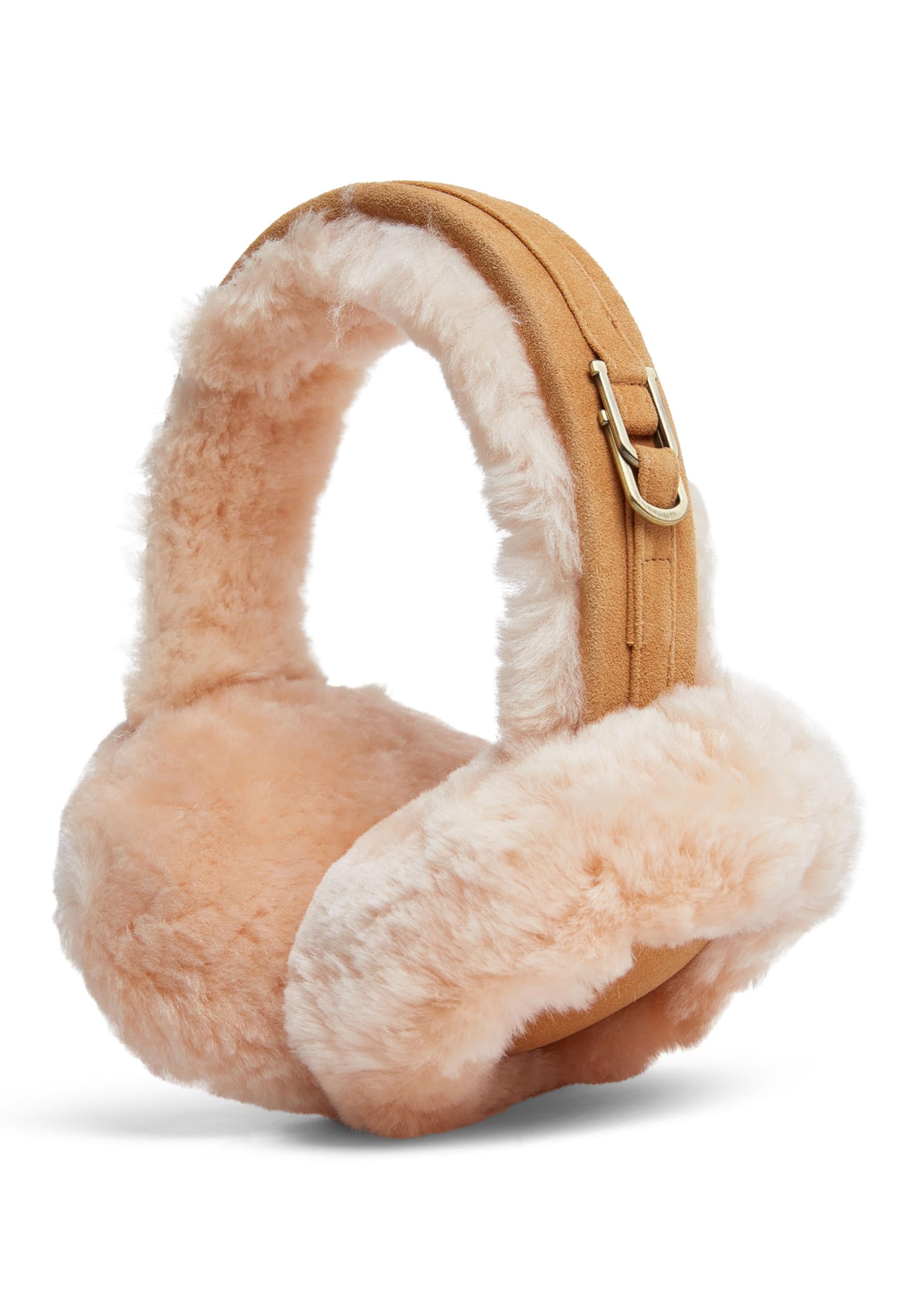 Infinity Leather Ladies Tan Full Sheepskin Ear Muffs - Cozy and Warm Ear Warmers
