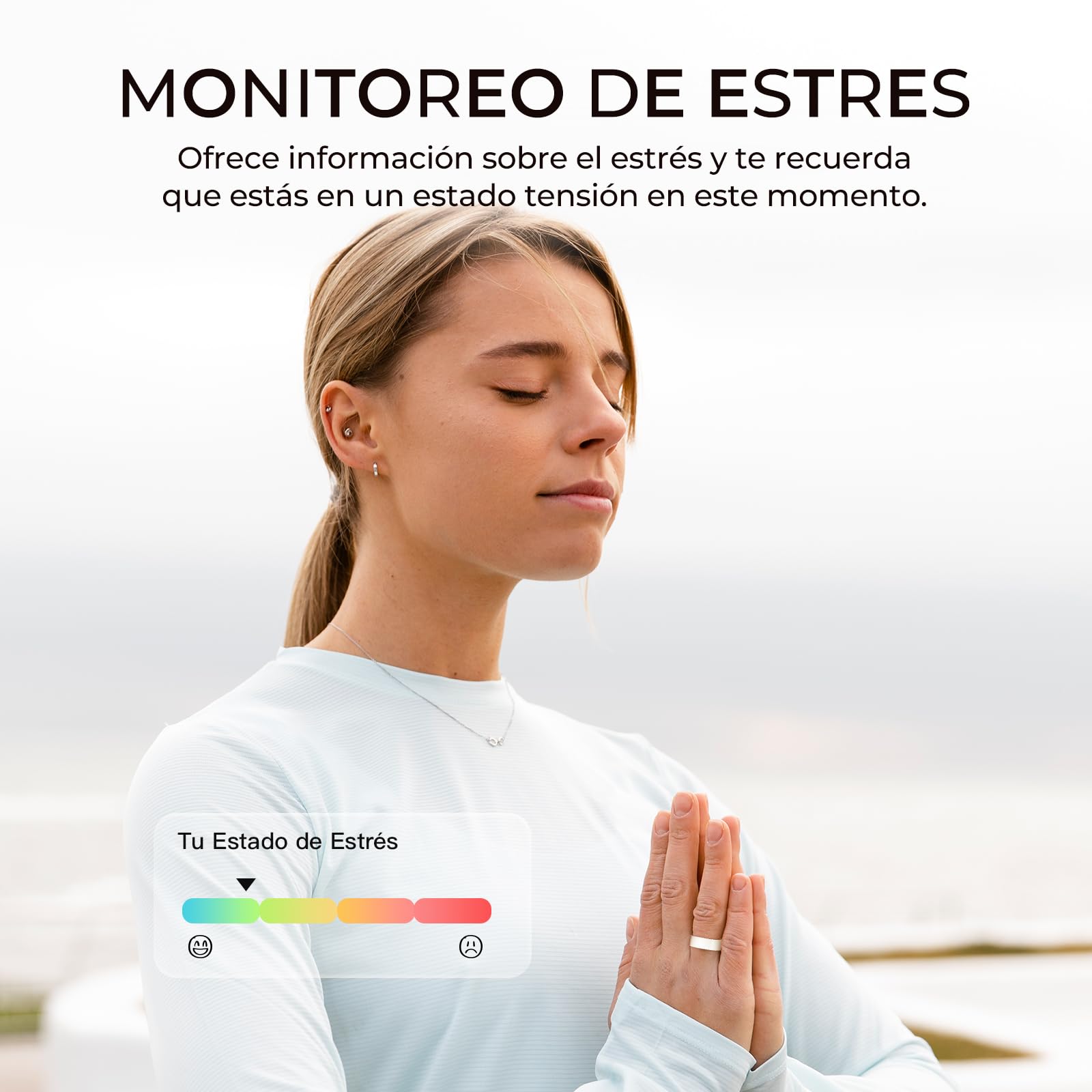 Femometer Anillo Gen2 Monitor Menstrual Fertilidad Ovulación Pulsómetro para Dormir Compañero de Fitness Compatible con iOS/Android Talla 6