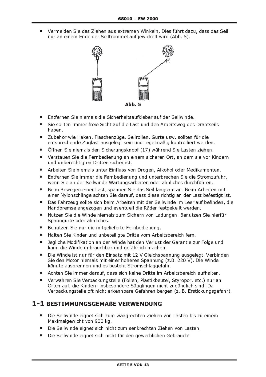 DEMA Offroad Seilwinde EW 2000 H, 12V, 15m Drahtseil, 1,8t Last, mit Fernbedienung, automatische Bremse, für Quads, ATVs, Geländewagen, inkl. Aufwickelhilfe