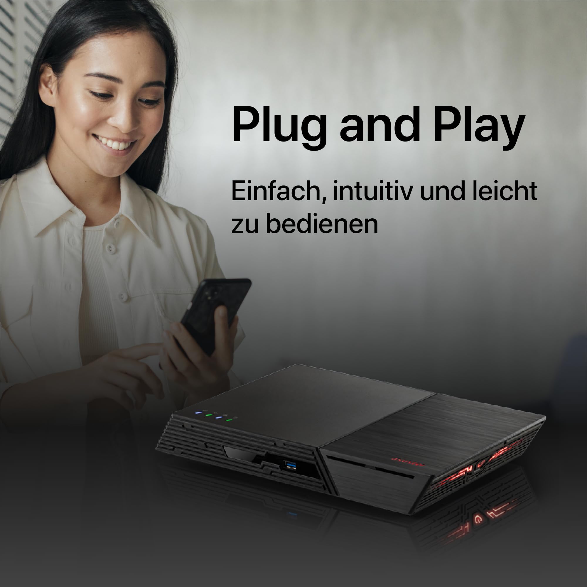 Asustor Flashstor 12 Pro FS6712X - 12 Bay Reine M.2-SSD-NAS Netzwerkspeicher Gehäuse, Quad-Core 2.0GHz, 12 M.2 SSD Slots, 10GbE Port, 4GB RAM DDR4 (Diskless)
