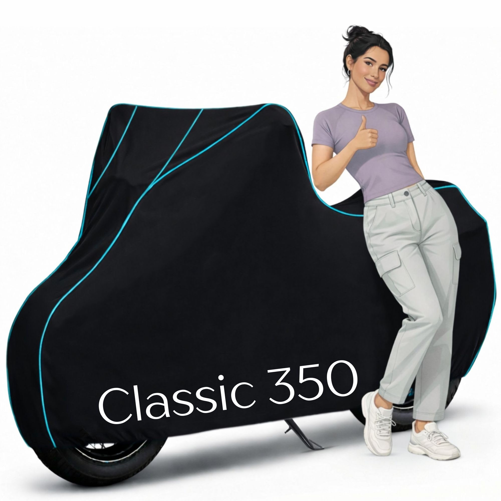 PUBAMALL No1 Classic 100% Water Resistance Classic 350 Bike Cover | Taffeta Body Cover for Rain & Sun | UV Protection, Dustproof, Scratch Resistant, Windproof, Heat Resistant, Vehicle Specific Fit-image-5