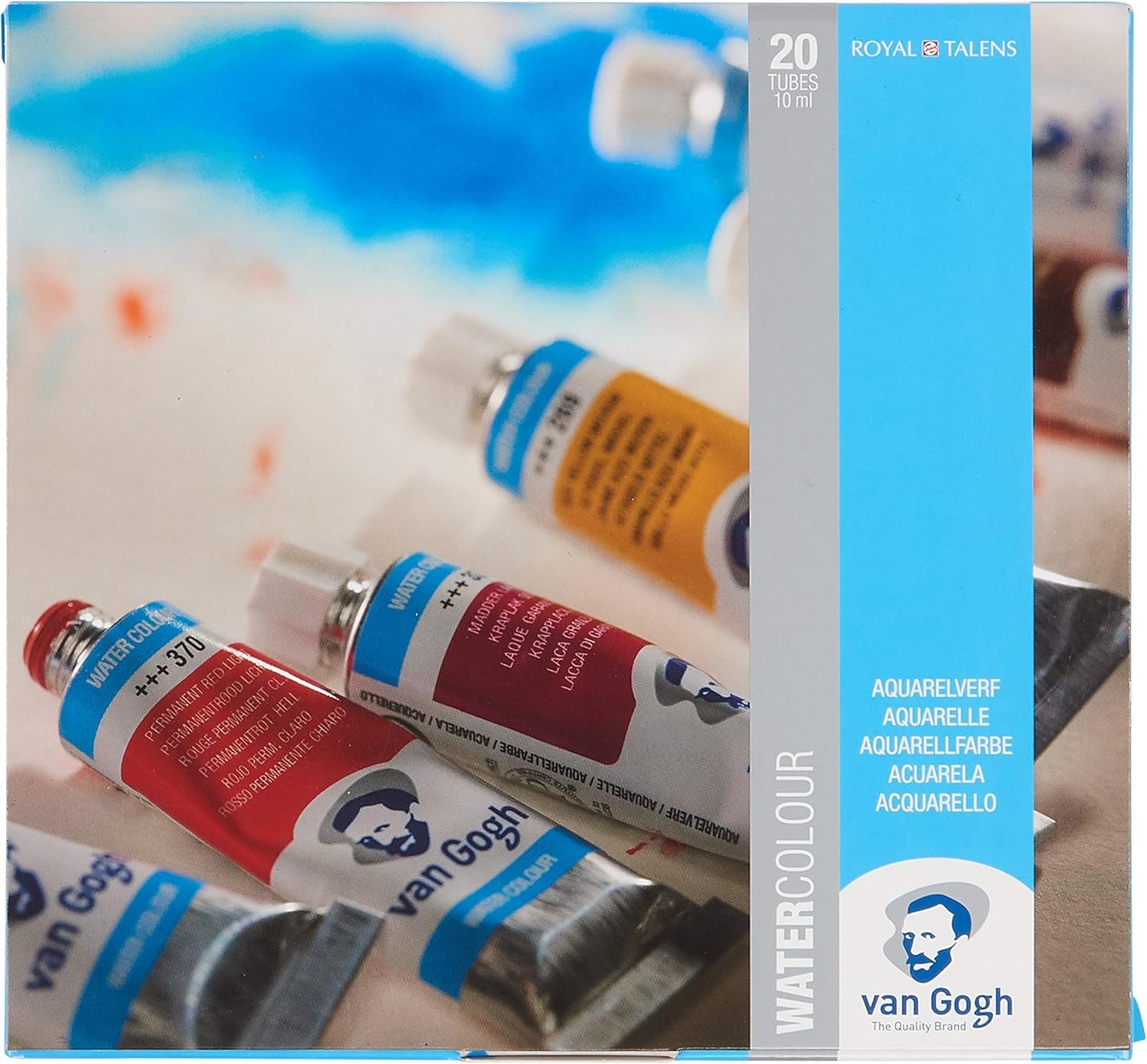 Van Gogh - Aquarelle Van Gogh 20 tubes x 10ml + 1 cartes postales ET 1 Estompe
