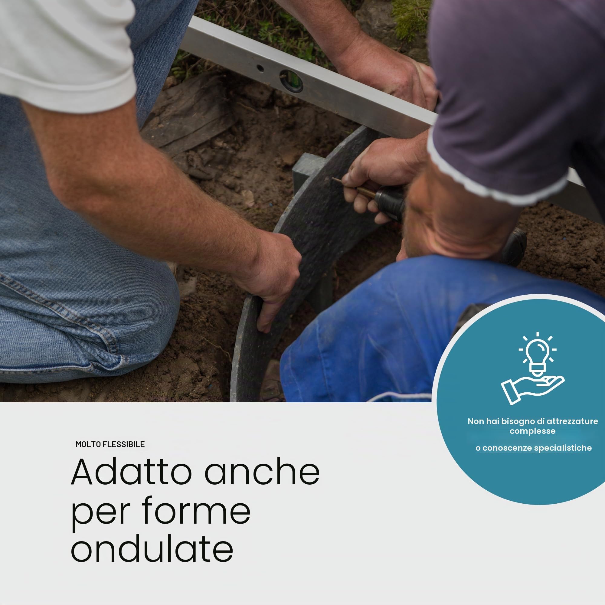 Rakaflex, stabile recinzione per aiuola con bordo tagliente