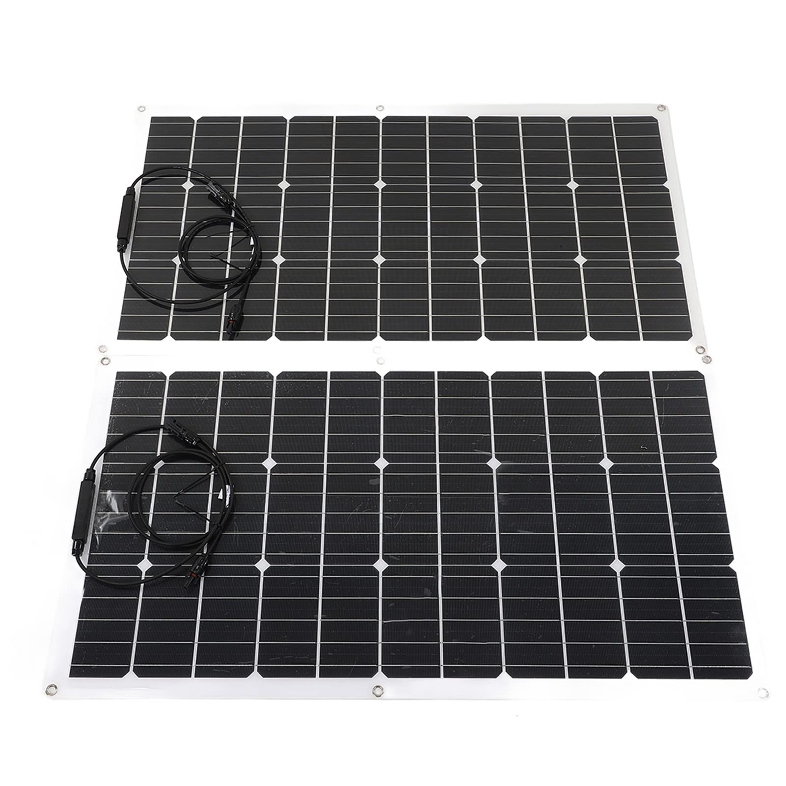 FTVOGUE Panel Solar Flexible Monocristalino 180W 12V Componentes del Fotovoltaico para Autocaravanas Barcos RV Uso Diseño Delgado Excelente Compatibilidad para Sistemas de 12V y 24V