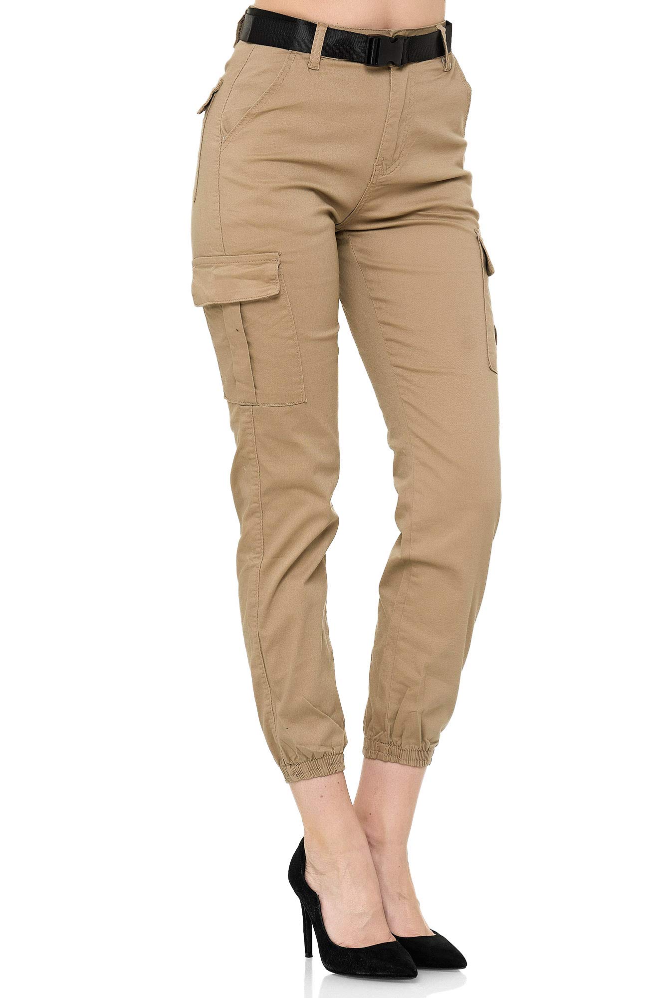 Elara Pantaloni da Donna Cargo Slim Fit Denim Chunkyrayan
