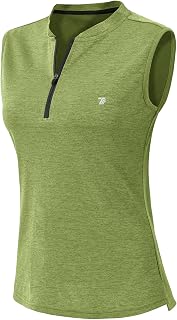 BASUDAM Women's Golf Polo Shirts Sleeveless Athletic Sports Shirts Quick Dry