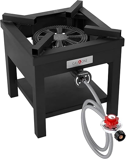 Gas One B-5350A Heavy-Duty Propane Burner w/ Braided Hose