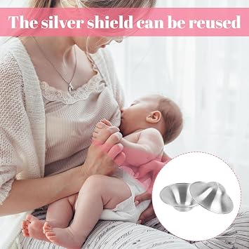 2 PCS Nipple Shields for Breastfeeding,925 Silver Nursing Cups