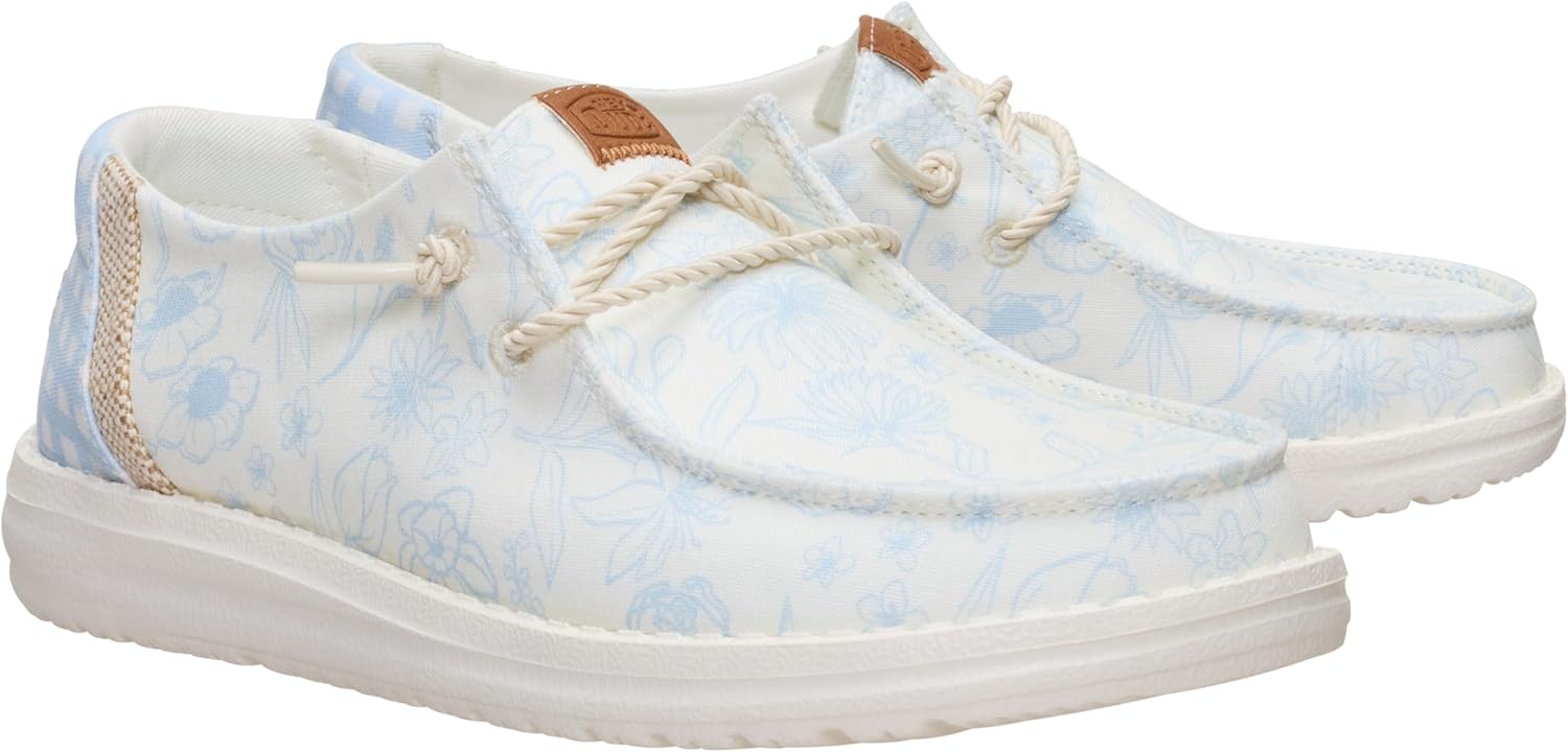 HEYDUDE Womens Wendy Garden Floral Slip On Shoes | Lightweight Canvas Shoes for Travel and Everyday Wear