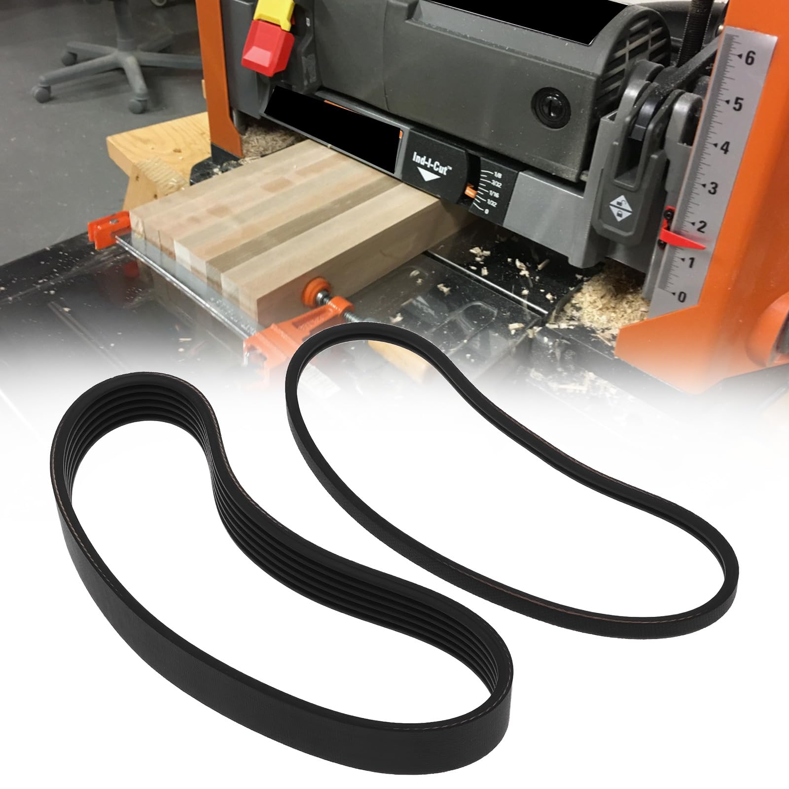 The Lord of the Tools 2 PCs Drive Belt for 13" Planer Dust Collection System Compatible with RIDGID R4331 - Image 3