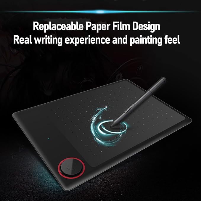 Tableta gráfica G30 Depisuta, área de dibujo de 10 x 6 pulgadas con tecla M y lápiz electrónico con sensibilidad a la presión de 8192 niveles, compatible con PC, Android y Linux miniatura 4