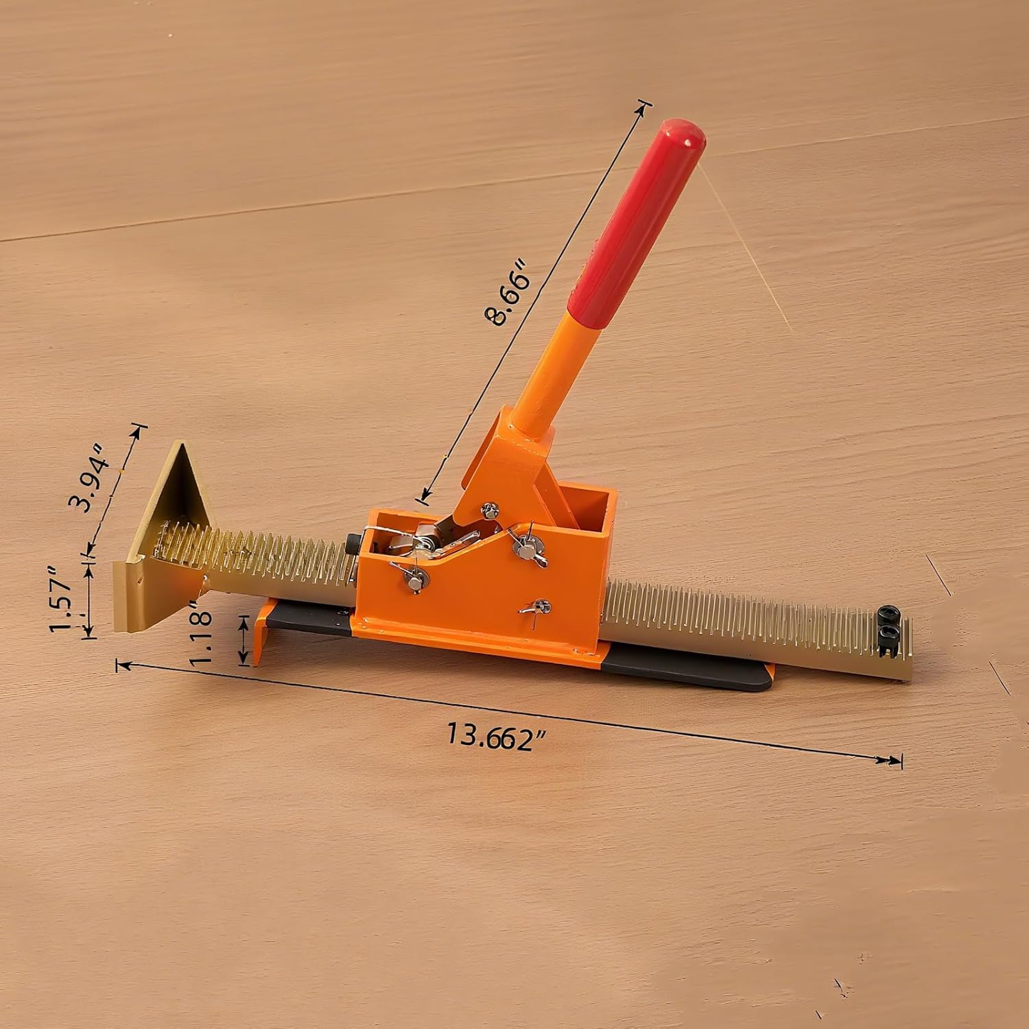 Hardwood Floors for Flooring Jacks – Professional Heavy-Duty Adjustable Hardwood Floor Jack Tools for Secure Installation & Leveling straighten Orange Large