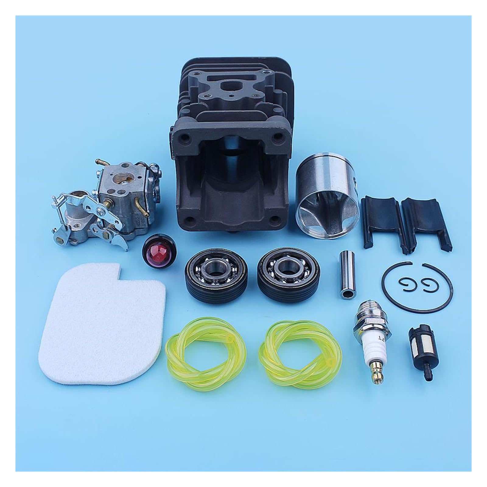 Kit de carburador pistón cilindro 41mm for motosierra Poulan P3314 P3314WS P3314WSA P3416 P3516PR P4018AV PP3816 PP4218AVX 530071884