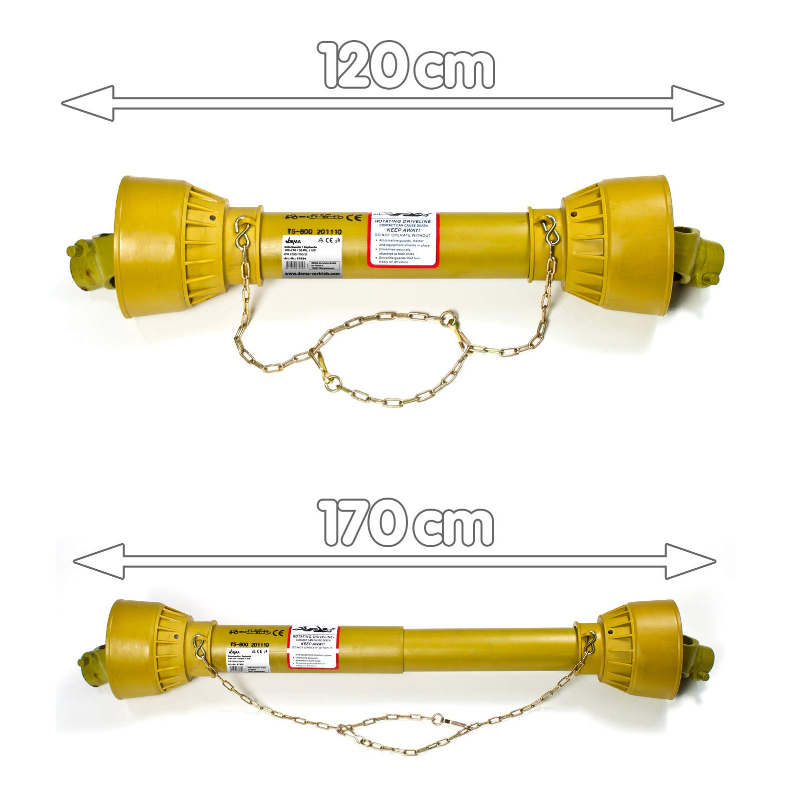 DEMA Gelenkwelle/Zapfwelle 120-170/35 PS, 1 3/8"