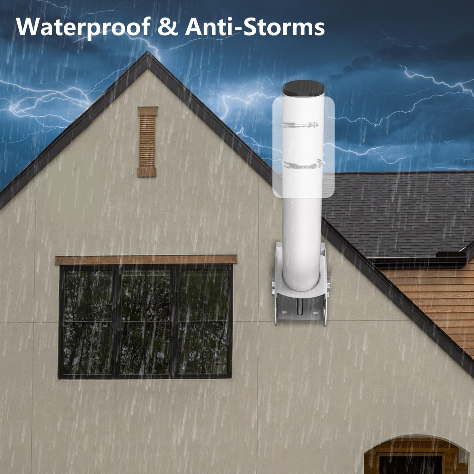 Roof Mount for V2, Internet Kit Satellite, Wall Mount Outdoor TV Antenna Mounting Kits, Compatible with V2