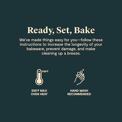 Miniatura 6 de Caraway Juego de utensilios de cerámica antiadherente para hornear (11 piezas)  bandejas para hornear, bandejas para hornear, estante de