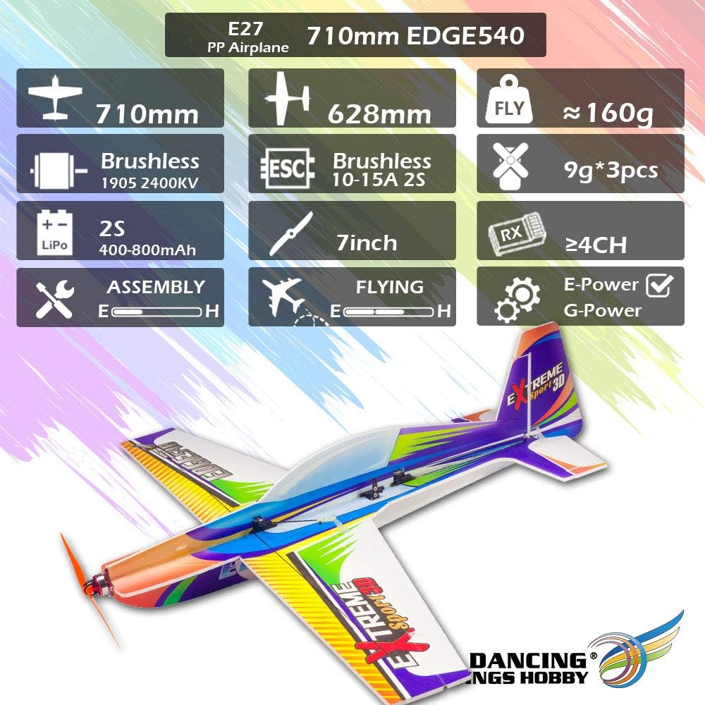 4CH 710mm 3D RC Foamy Airplane Edge540 for Adults (E2701)