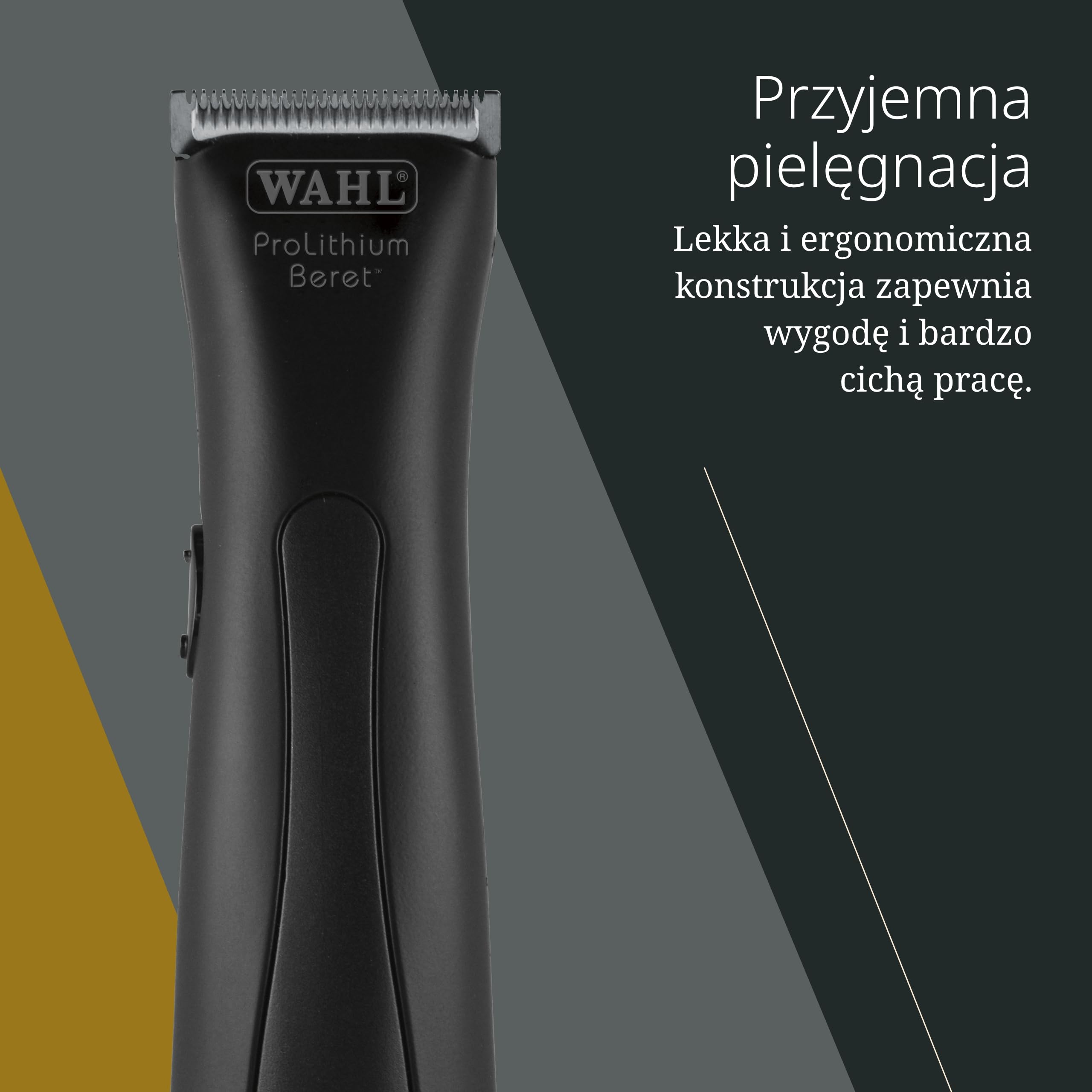 Wahl Stealth Beret Konturowy Trymer z Zestawem Ostrzy, Czarny | Konturowy Trymer Przewodowy i Bezprzewodowy z Zestawem Ostrzy, Cicha Praca, 4 Nasadki i do 75 Minut na Baterii