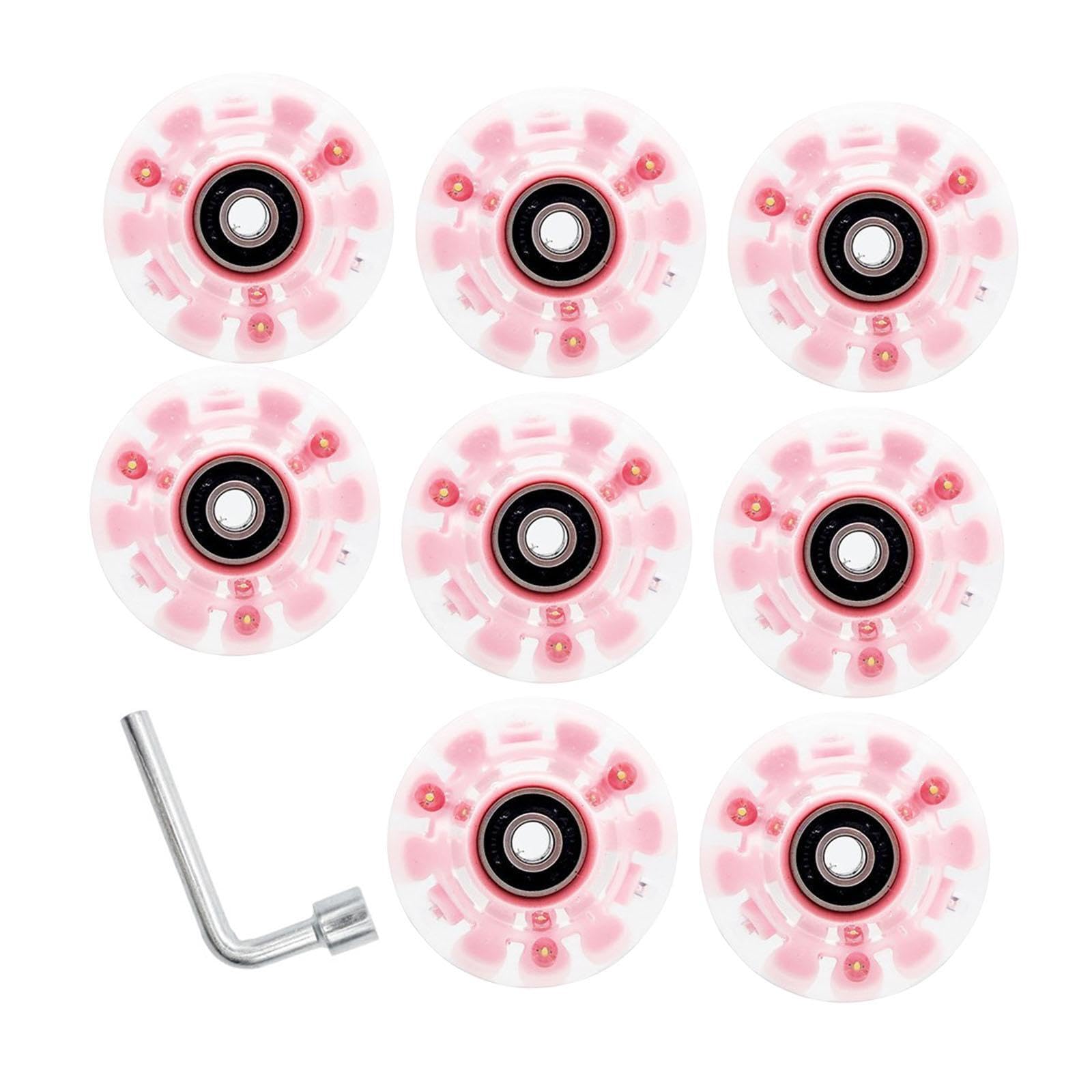 Las Ruedas de Patines iluminan la,Rosa,Diámetro 58 mm